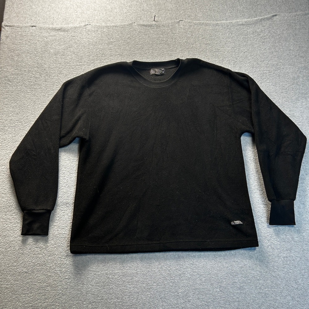 Misty Mountain Sweatshirt Mens Medium Black Fleece Crewneck‎ Pullover Outdoor